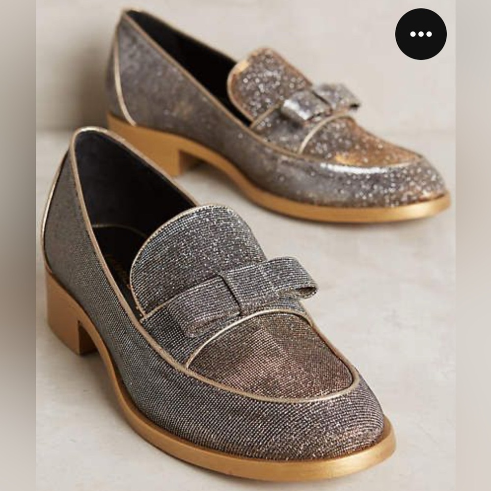 Deimille Galassia Loafers Grey Gold 39 Euro Flats made in Italy
